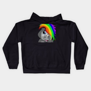 Rainbow rhino Kids Hoodie